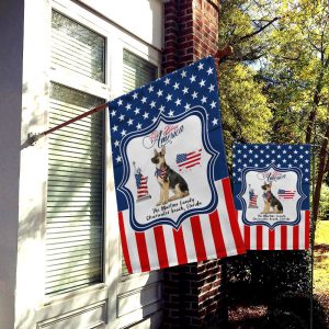 Custom Flag, Garden Flag, Family Flag, God Bless America, Dog Lovers, Custom Name USA Flag, Canvas - Woastuff