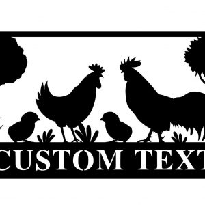 Chicken Coop, Outdoor Decor, Custom Name, Funny Metal Sign, Aluminum - Woastuff