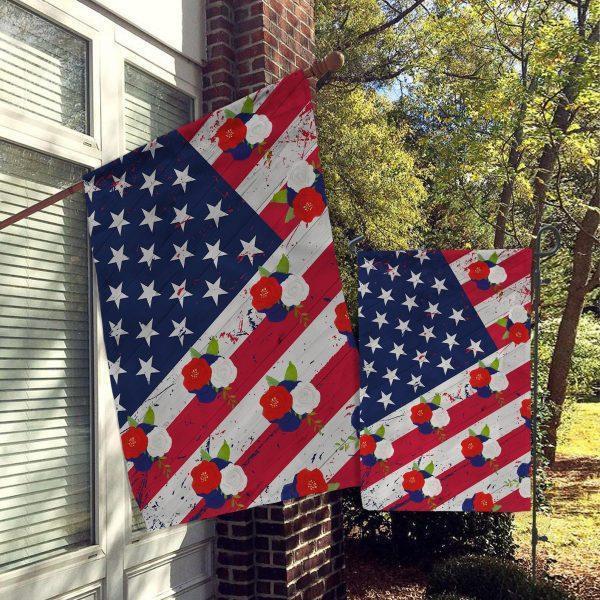 Custom Flag, Garden Flag,  Patriotic Decor, Floral Lovers, Garden Sign, Thick Canvas - Woastuff