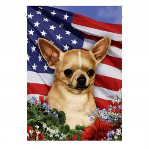 4th of July, Chihuahua, American Flag, Garden Flag, Thick Canvas - Woastuff