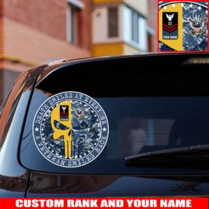 Navy Decal Car Personalized Your Rank And Name