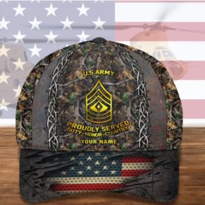 US Army Cap Custom Rank And Name
