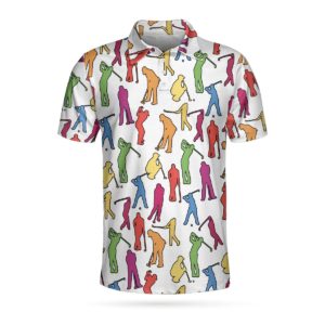 Colorful Male Golfer Men Polo Shirt Polo Shirts For Men And Women Short Sleeve Polo Shirt