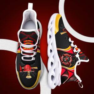Firefighter Clunky Sneakers Max Soul Shoess Max Soul Shoes Custom Name,Badge Number And Your Department