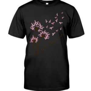 Faith Hope Love Breast Cancer Dandelion Classic Shirt