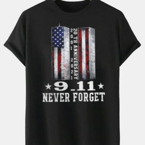 20th Anniversary 2001 2021 9-11 Never Forget American Flag Twin Tower September 11 T-shirt, Hoodie, Sweatshirt