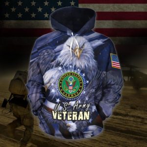 US Army Veteran Eagle With United States Army Logo American Flag Veterans Day 3D Clothes