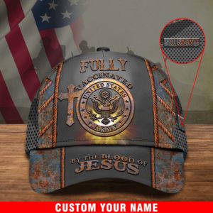 Army Fully Vaccinated Cap Custom Your Name