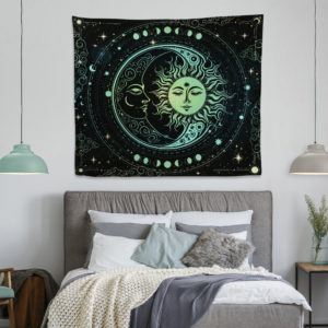Sun And Moon Tapestry, Tapestries For Bedroom, Gothic Decor, Gothic decoration, Tapestry Wall Decor