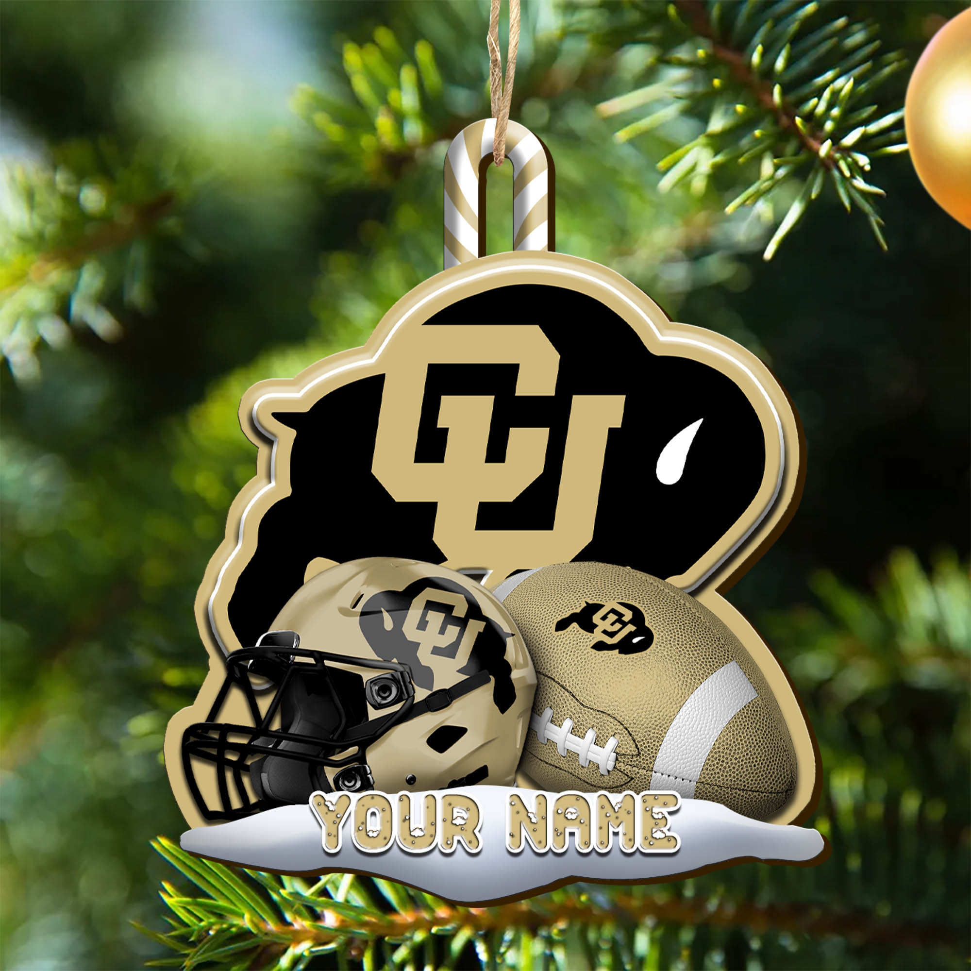 Colorado Buffaloes Sport Wooden Ornament Customized Your Name, Christmas Gifts For Sport Fan, Christmas Decorations Sport ETHY-53468
